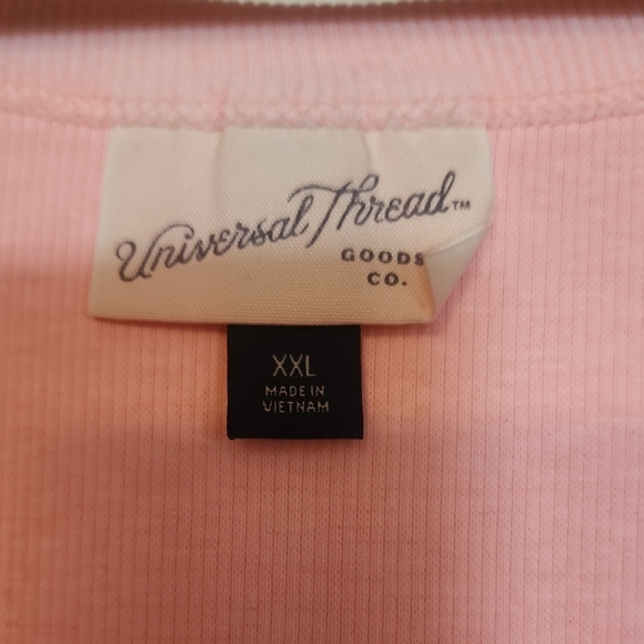 Universal Thread Blush Ribbed Tee - Picture 2 of 3